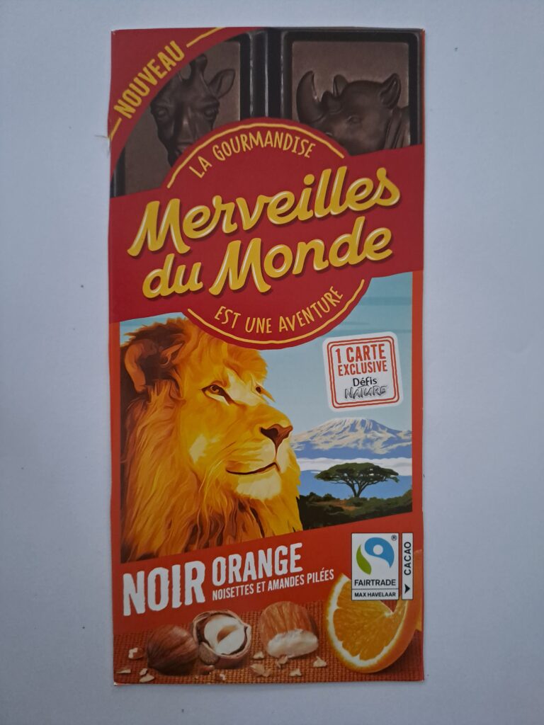 Dos de la carte