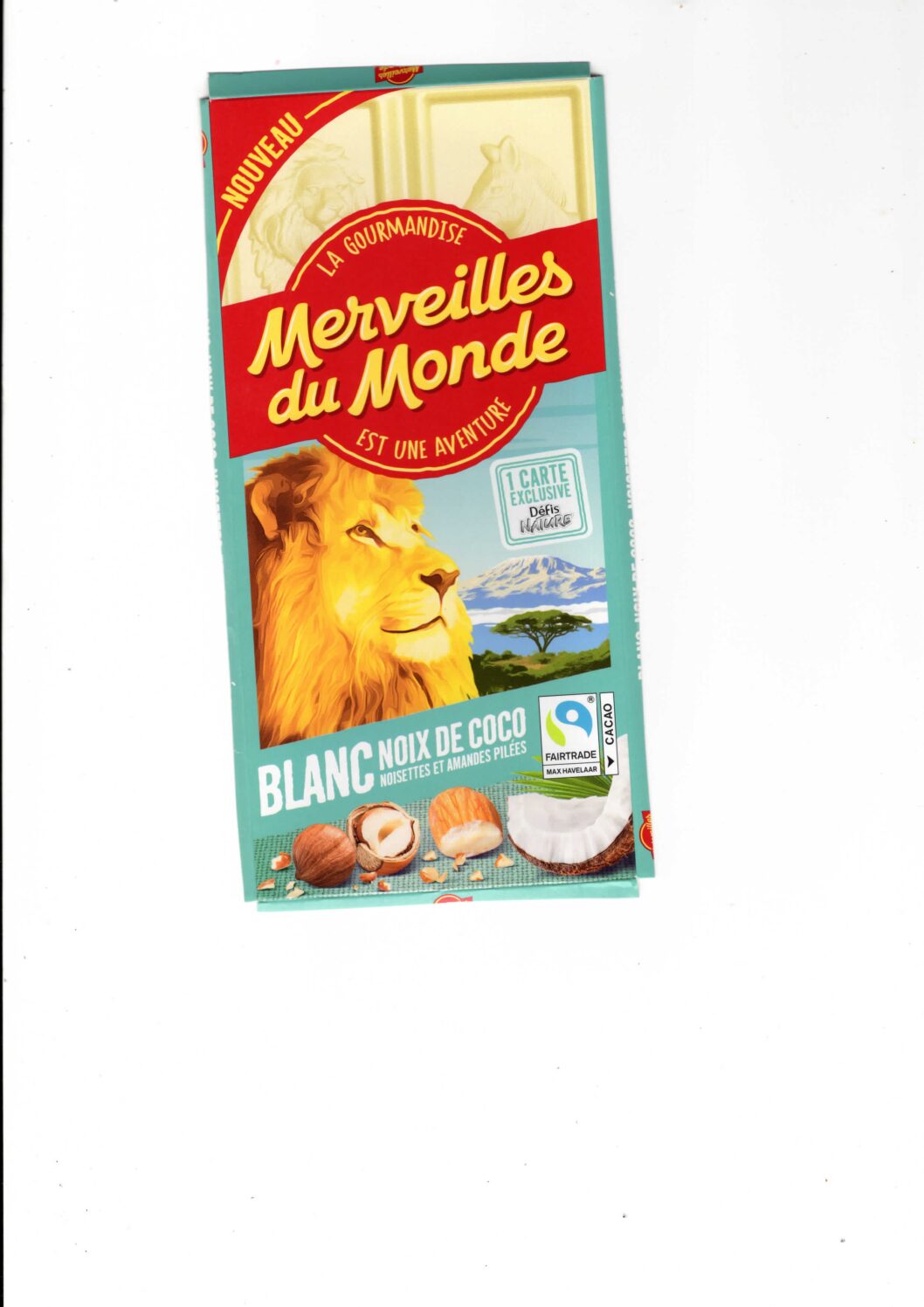 Dos de la carte