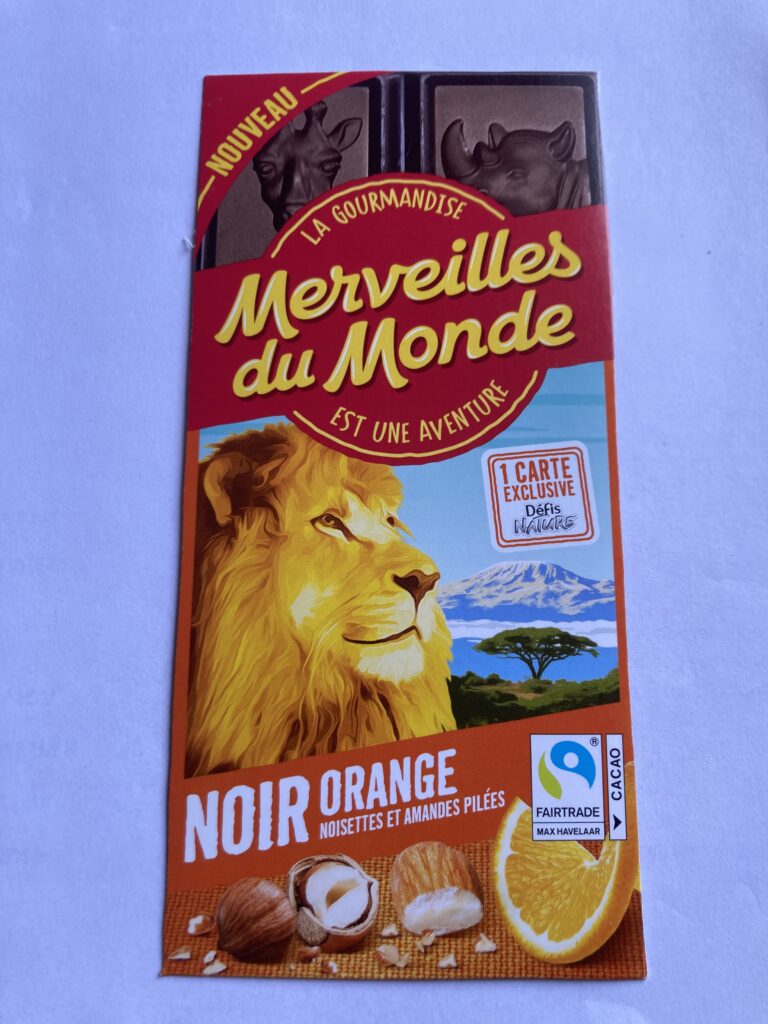 Dos de la carte