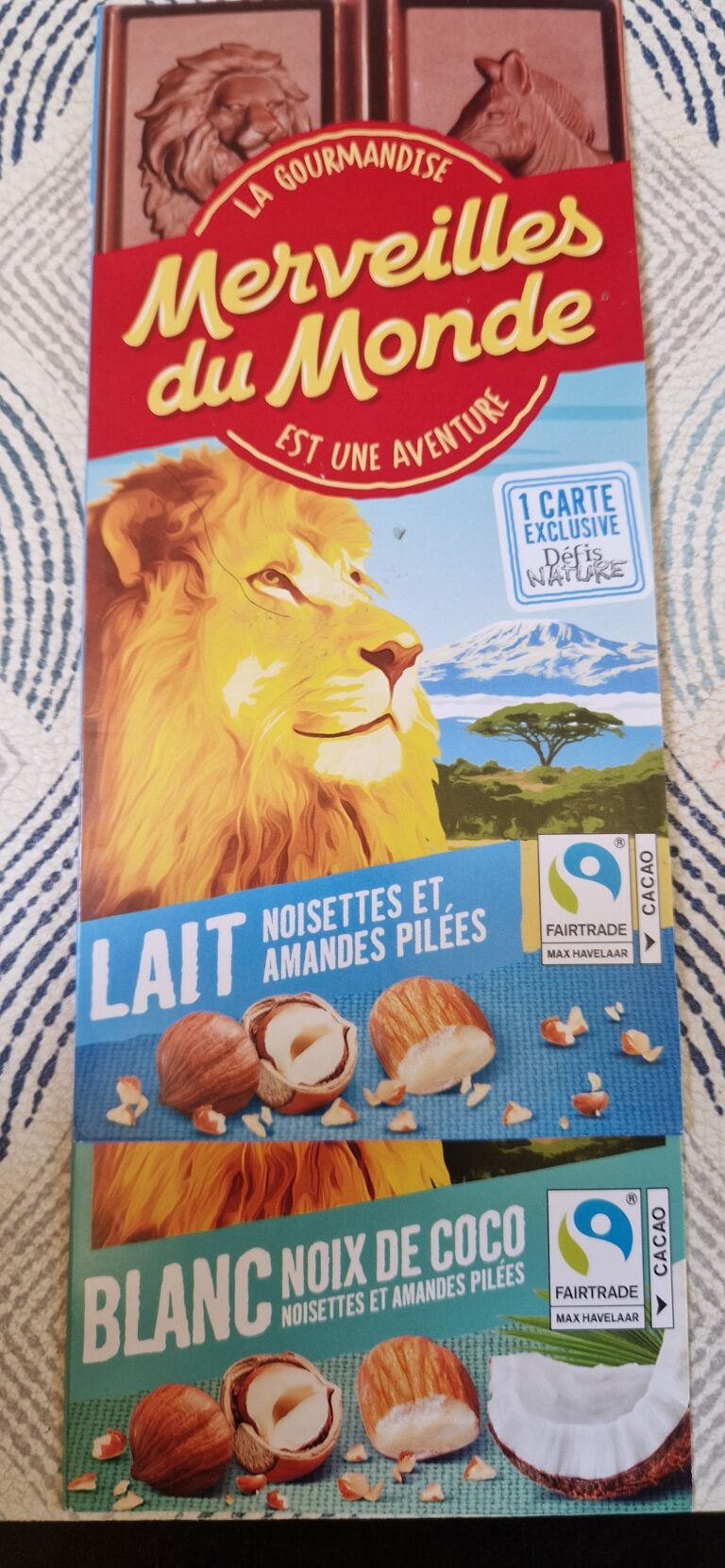 Dos de la carte