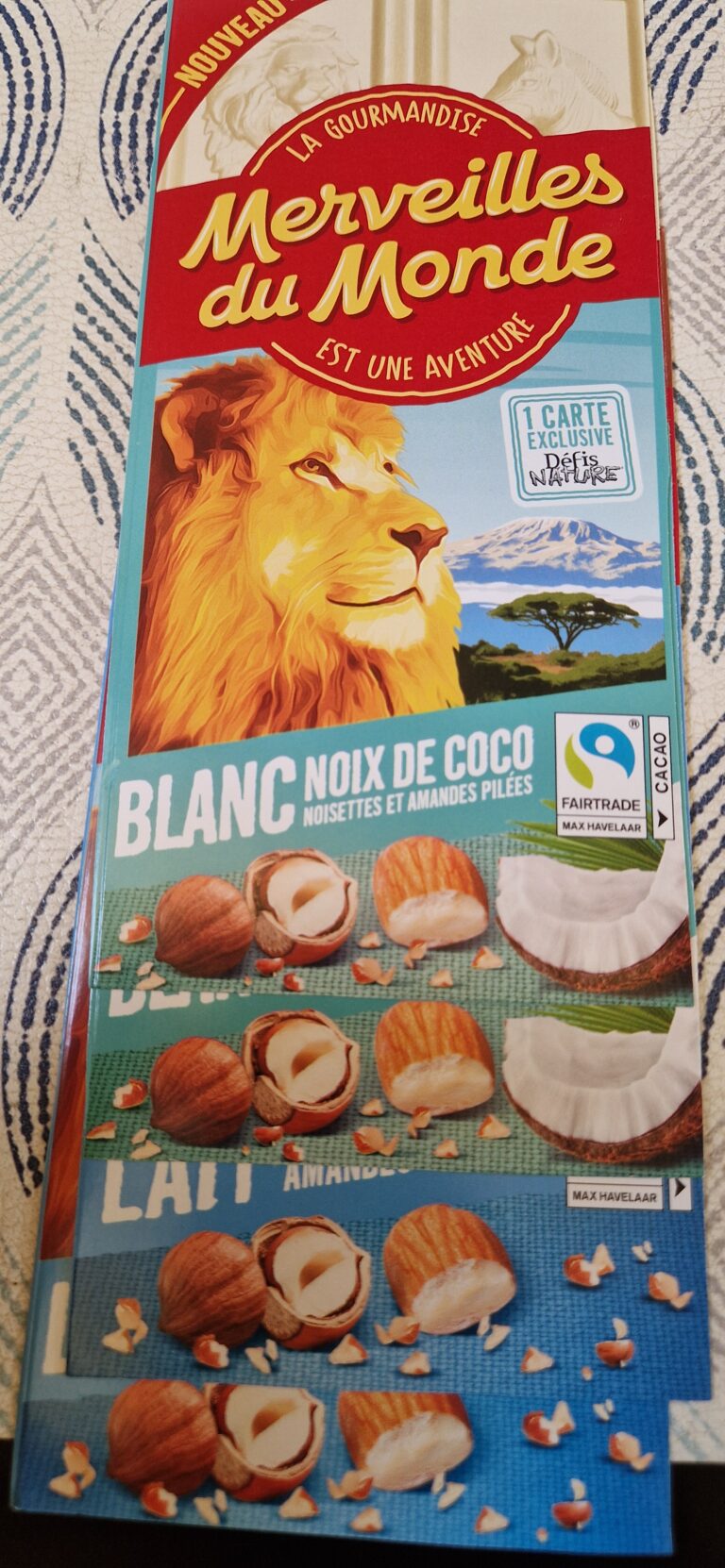 Dos de la carte