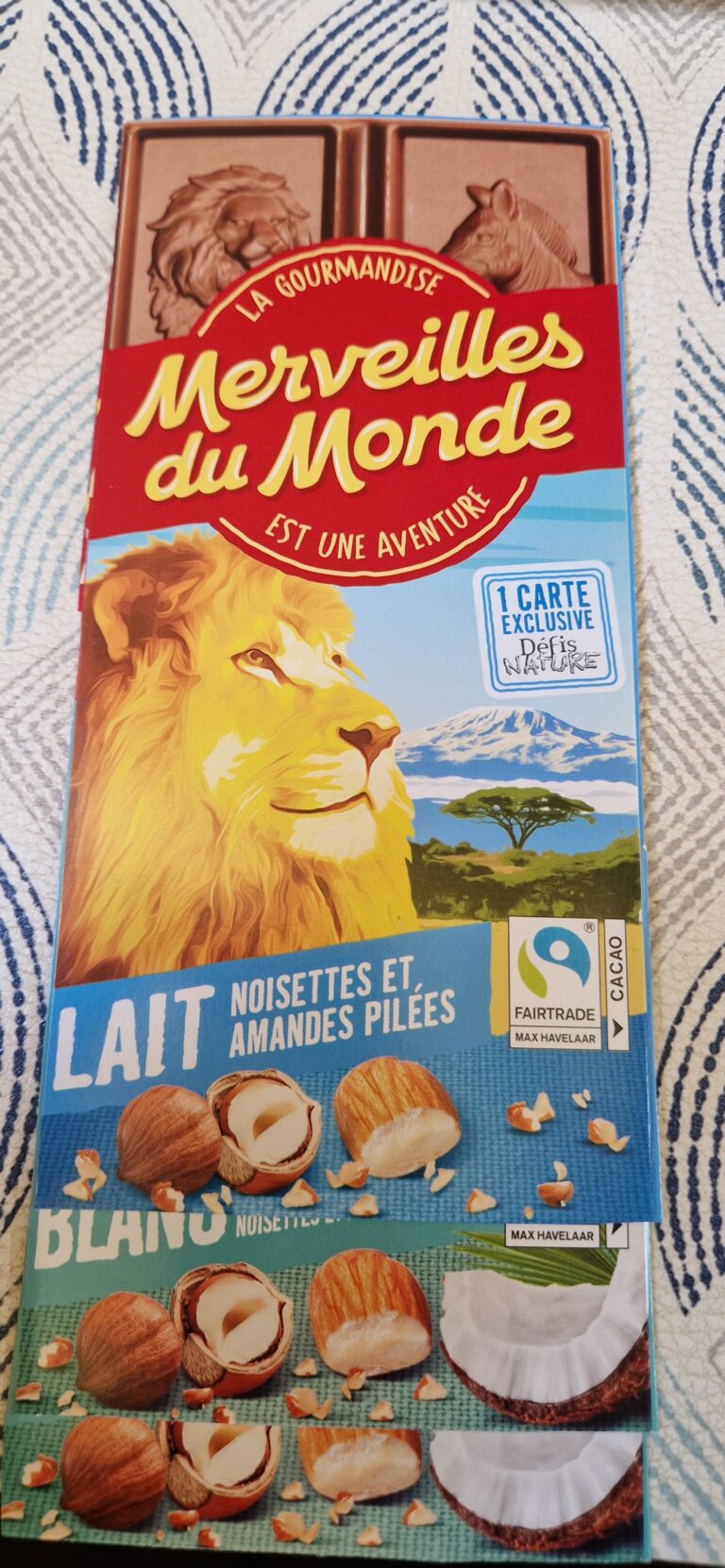 Dos de la carte