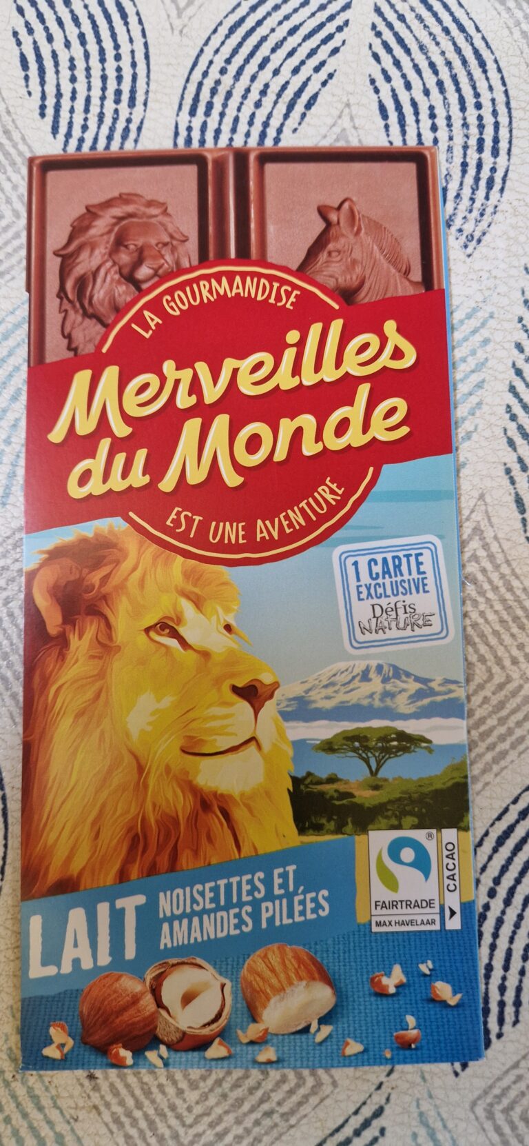 Dos de la carte