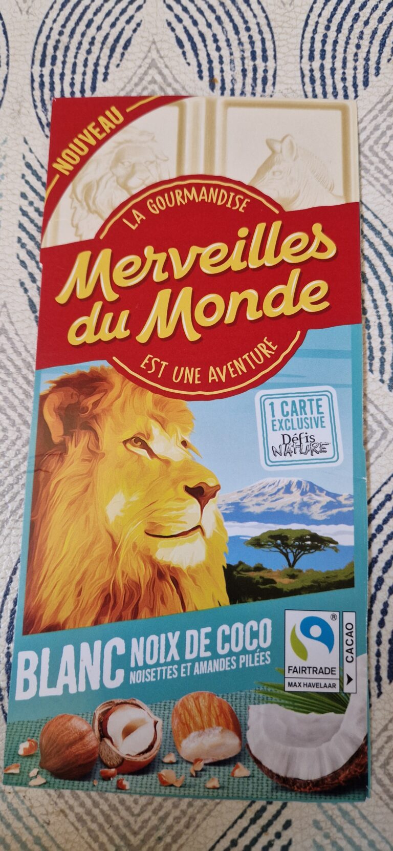 Dos de la carte