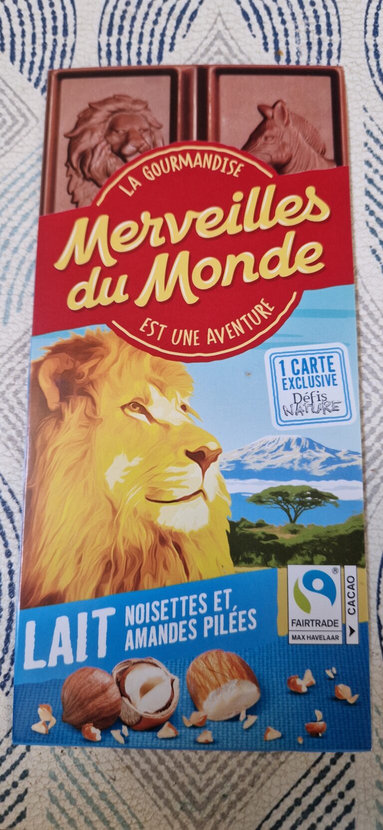 Dos de la carte