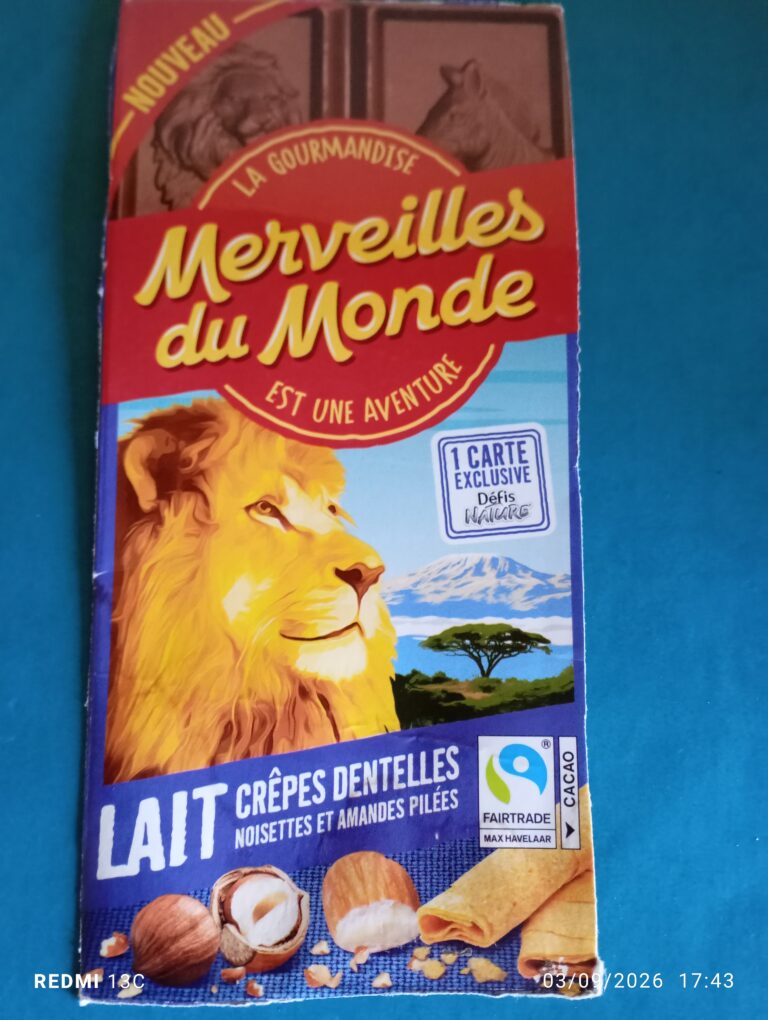 Dos de la carte