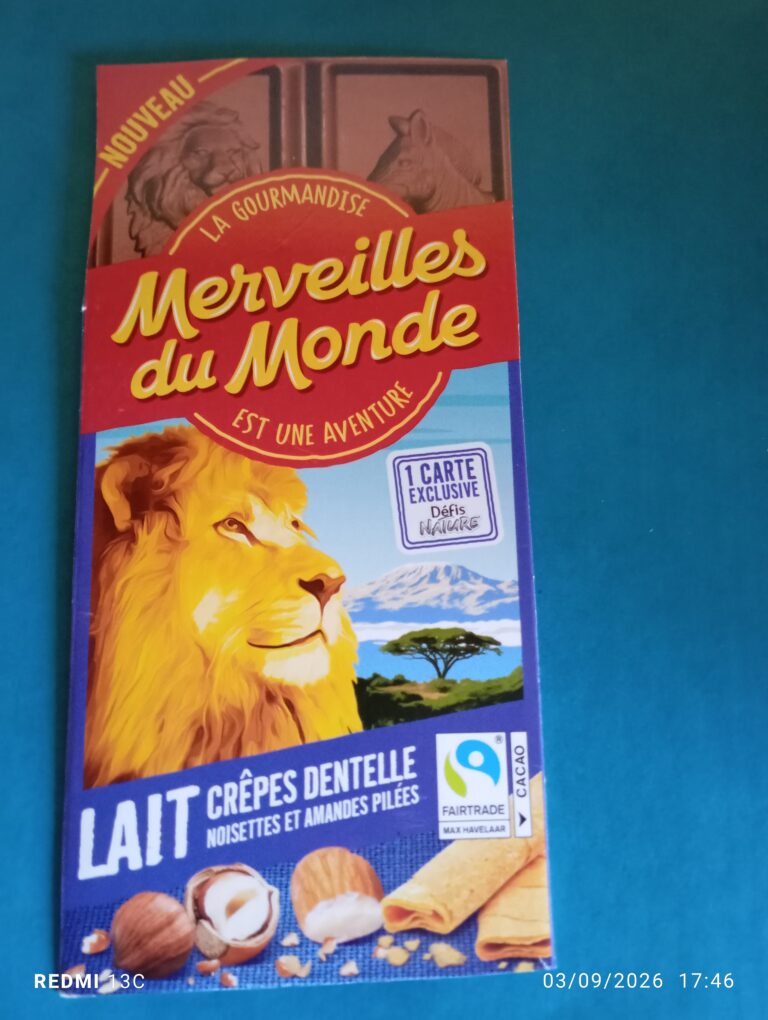 Dos de la carte