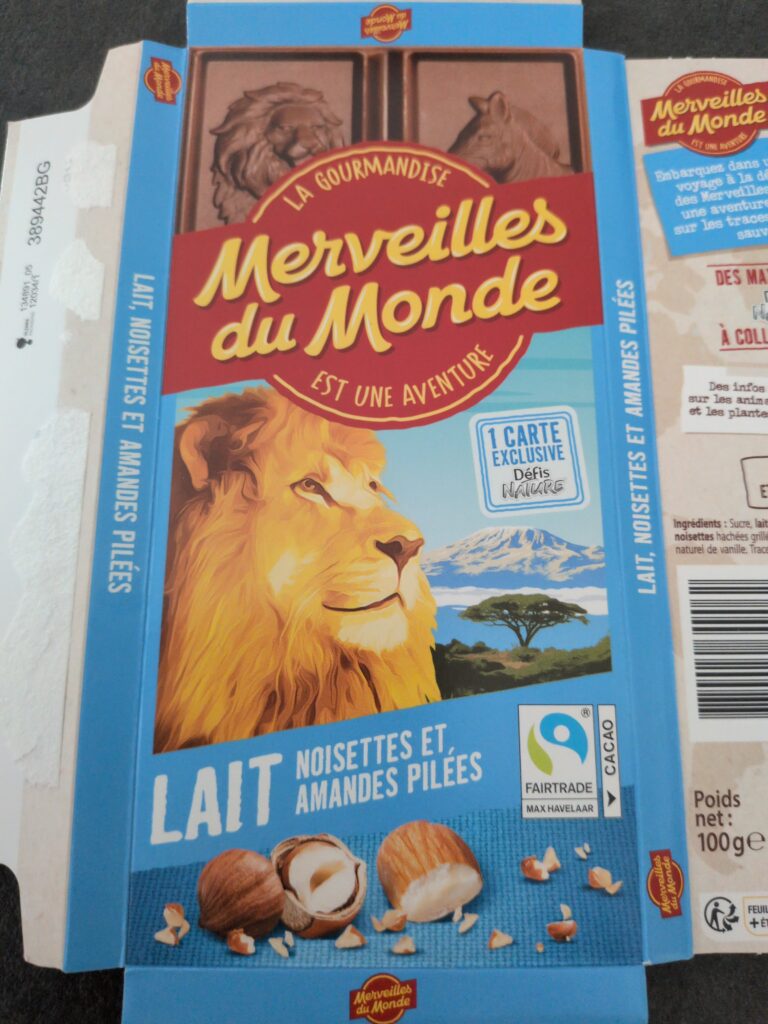 Dos de la carte