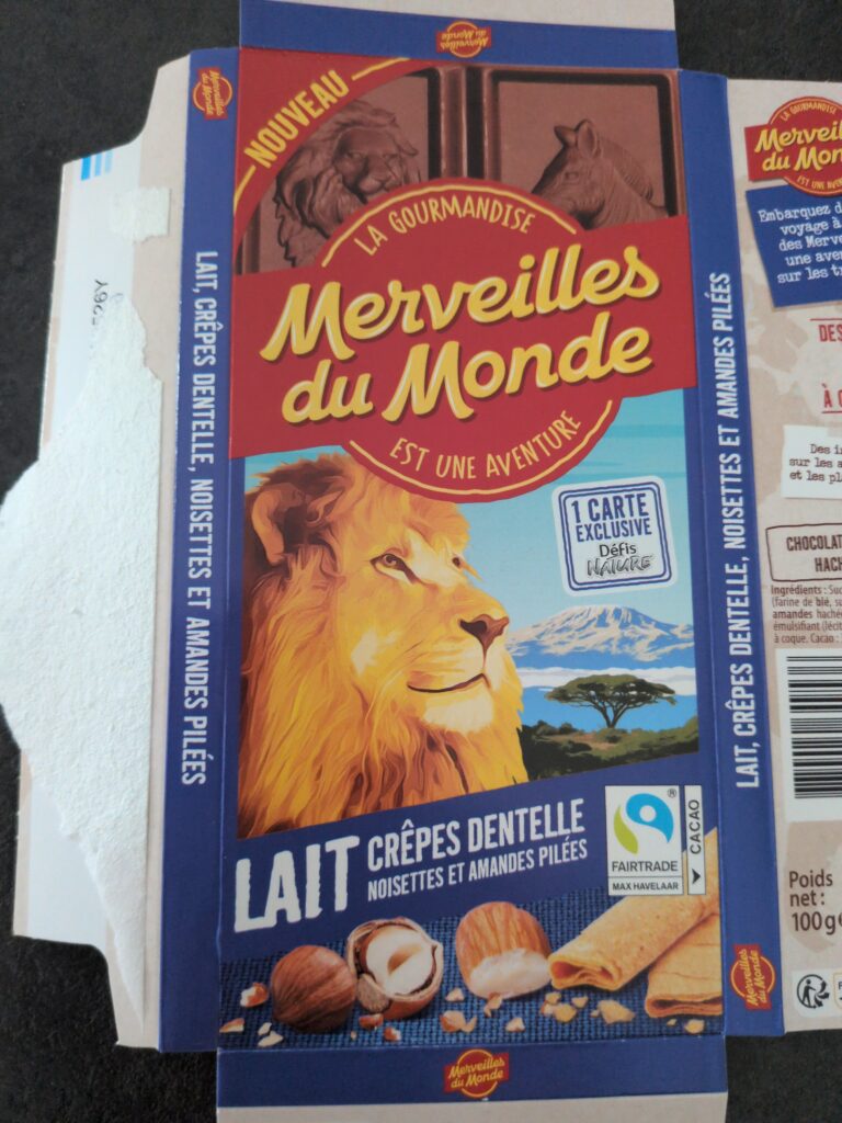 Dos de la carte
