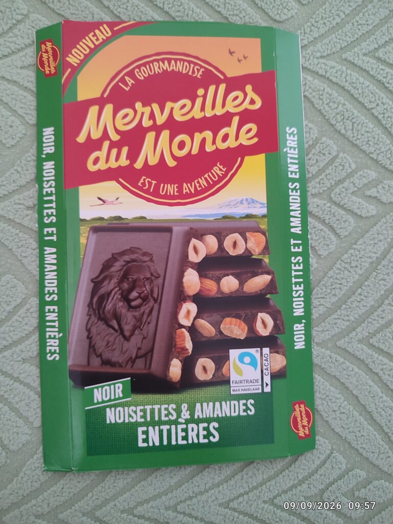 Dos de la carte