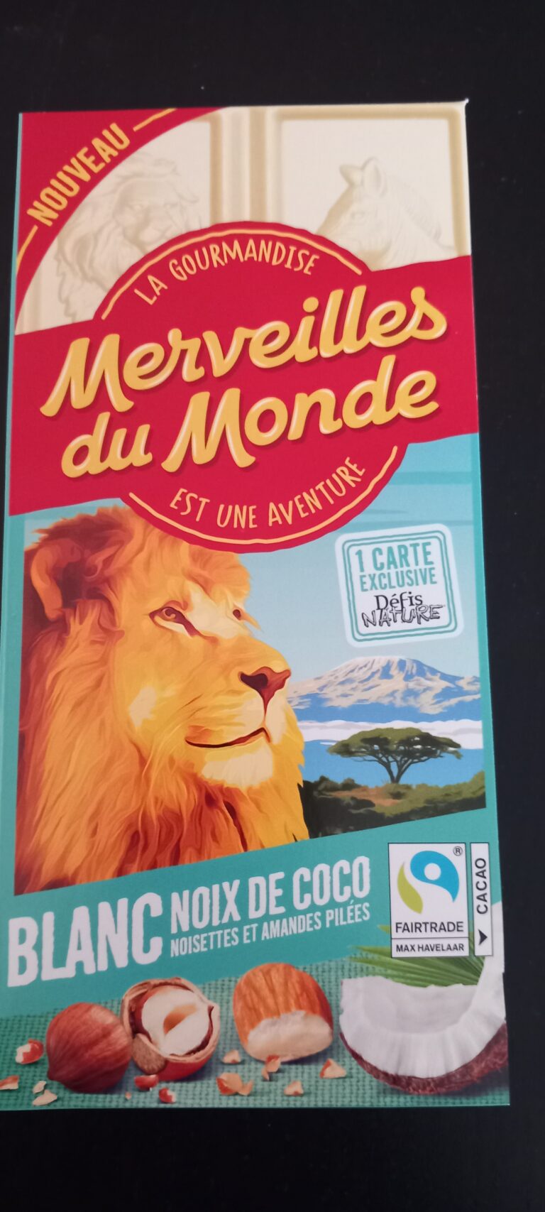 Dos de la carte