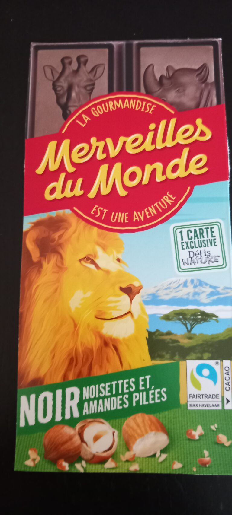 Dos de la carte