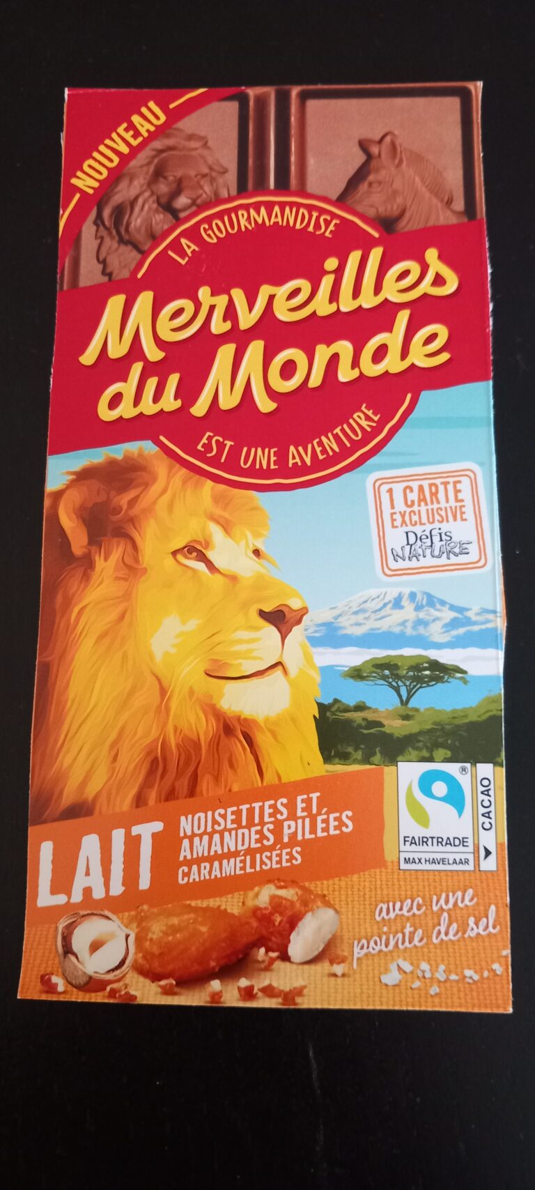 Dos de la carte