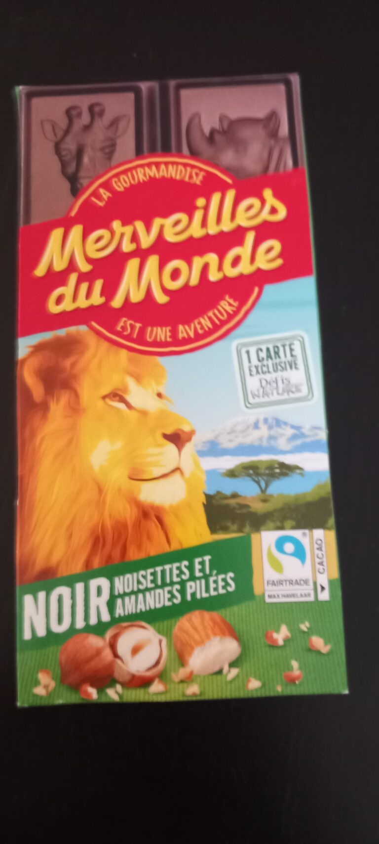 Dos de la carte