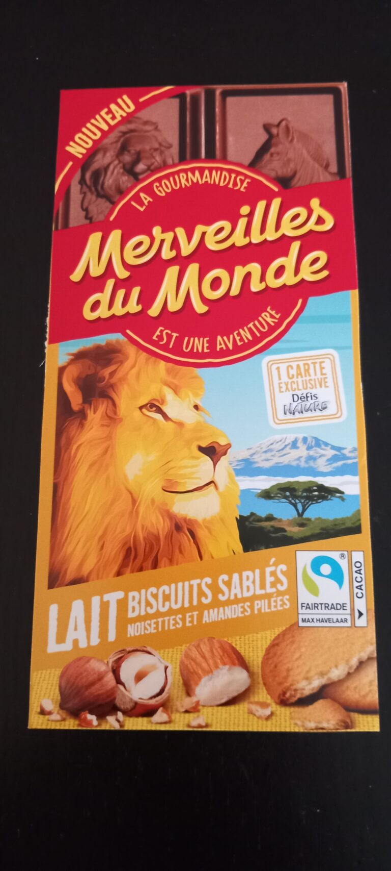 Dos de la carte