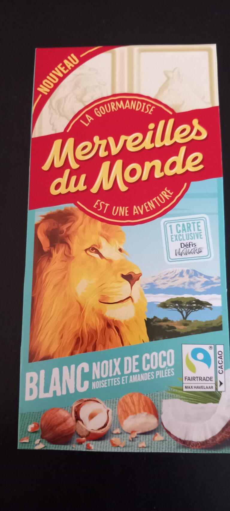Dos de la carte