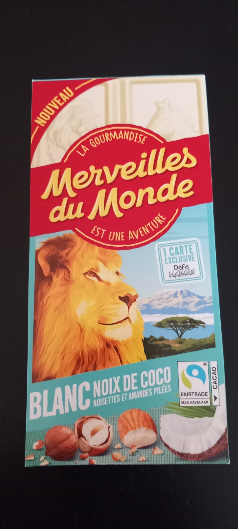 Dos de la carte