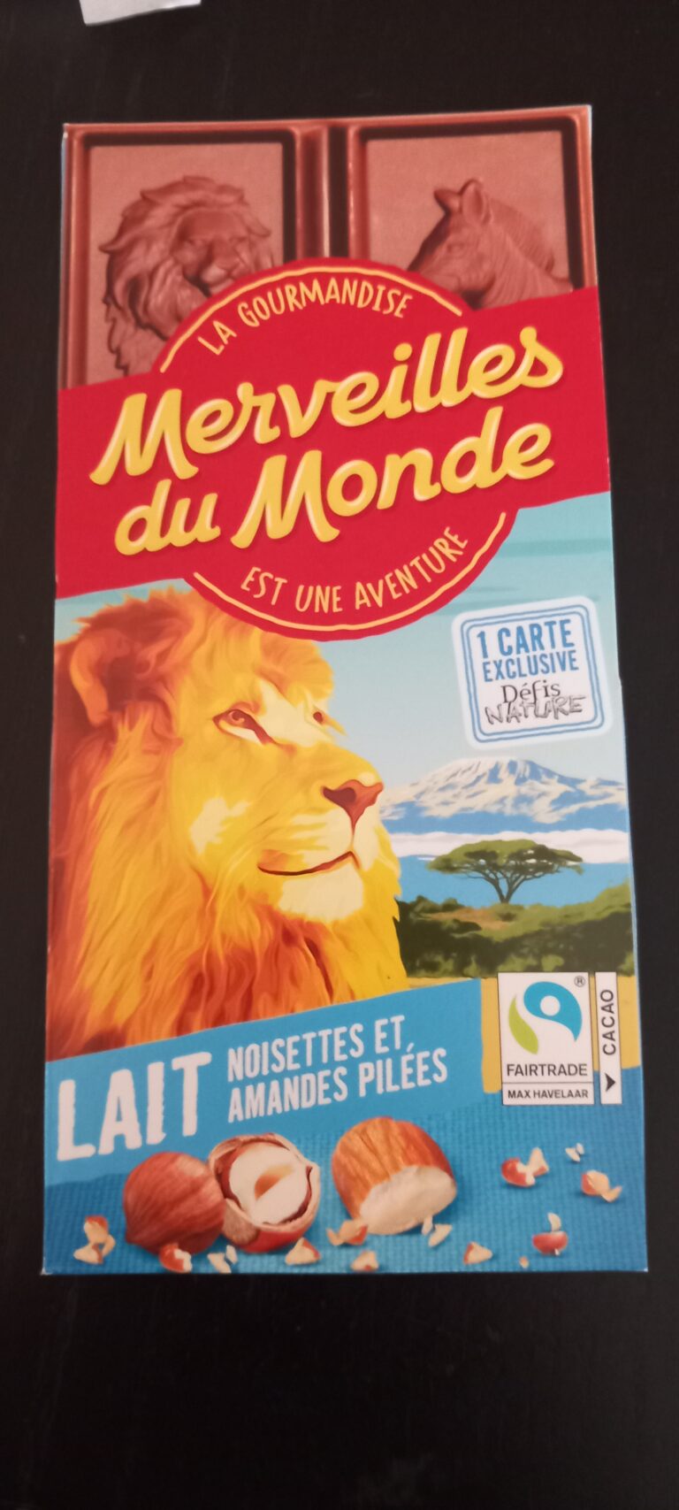 Dos de la carte