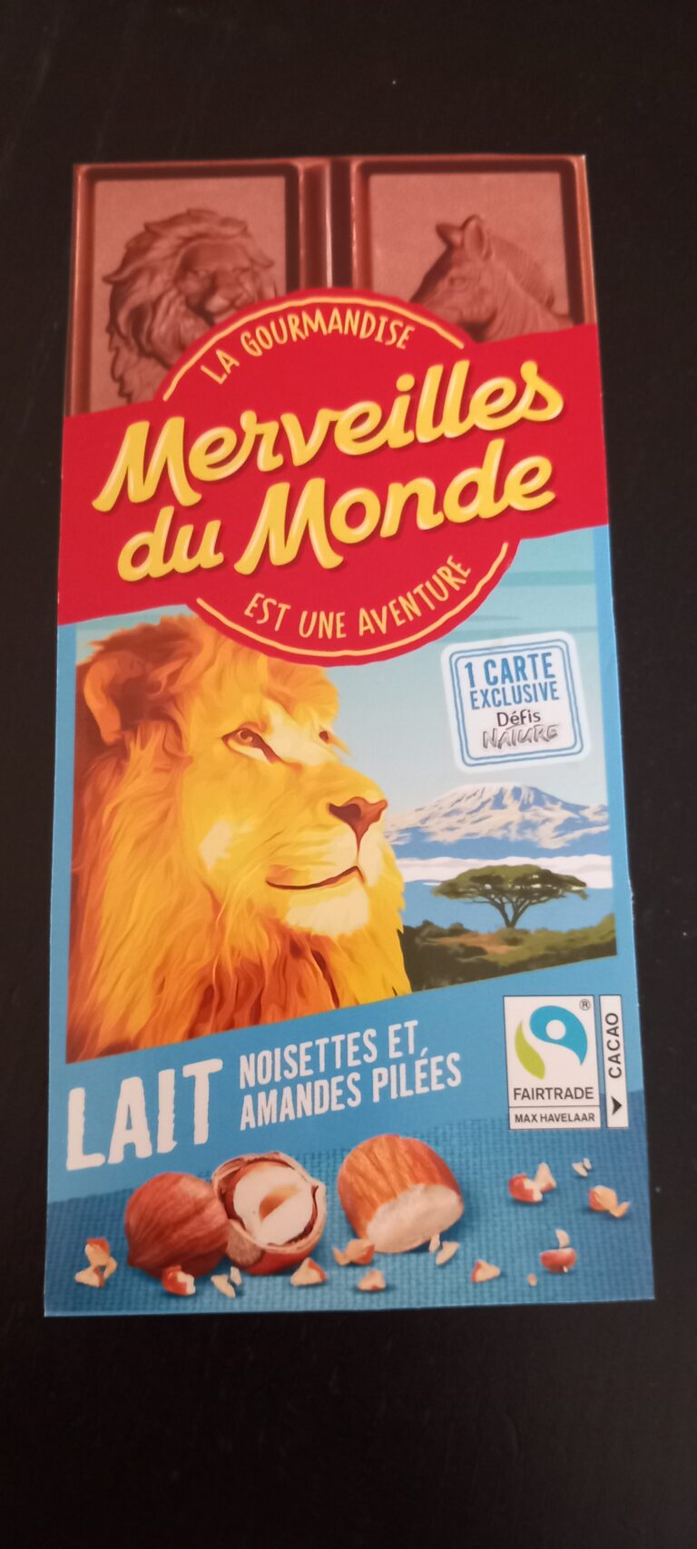 Dos de la carte