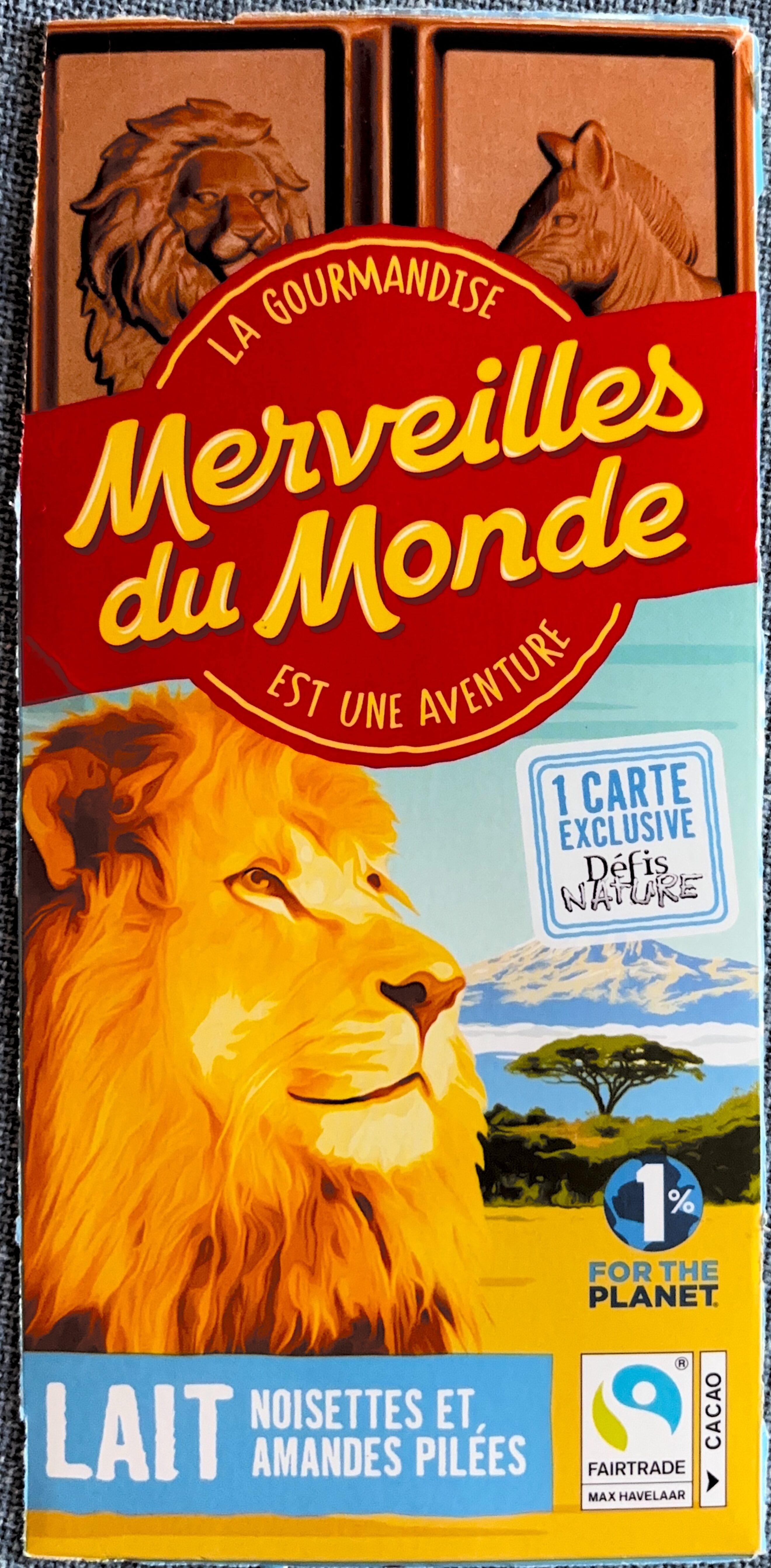 Dos de la carte
