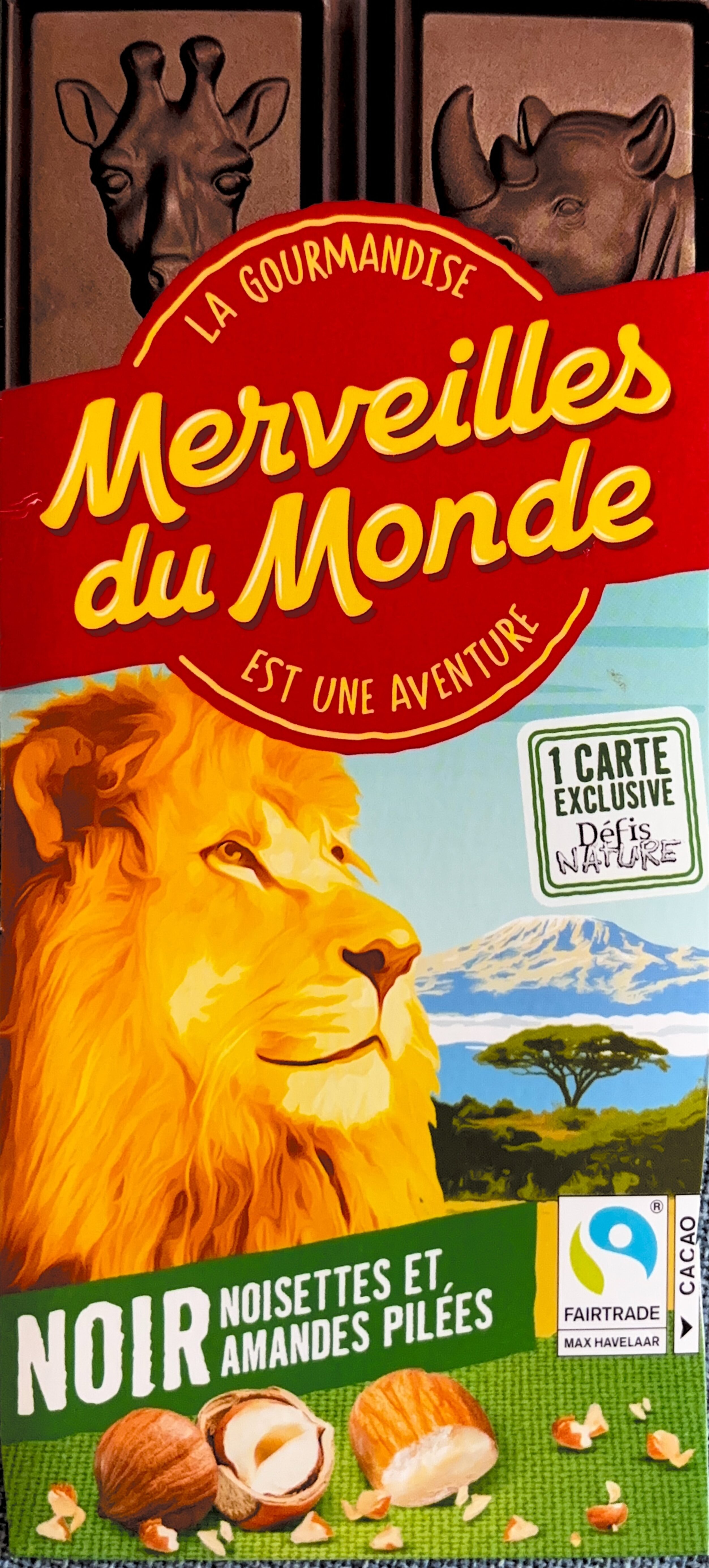 Dos de la carte