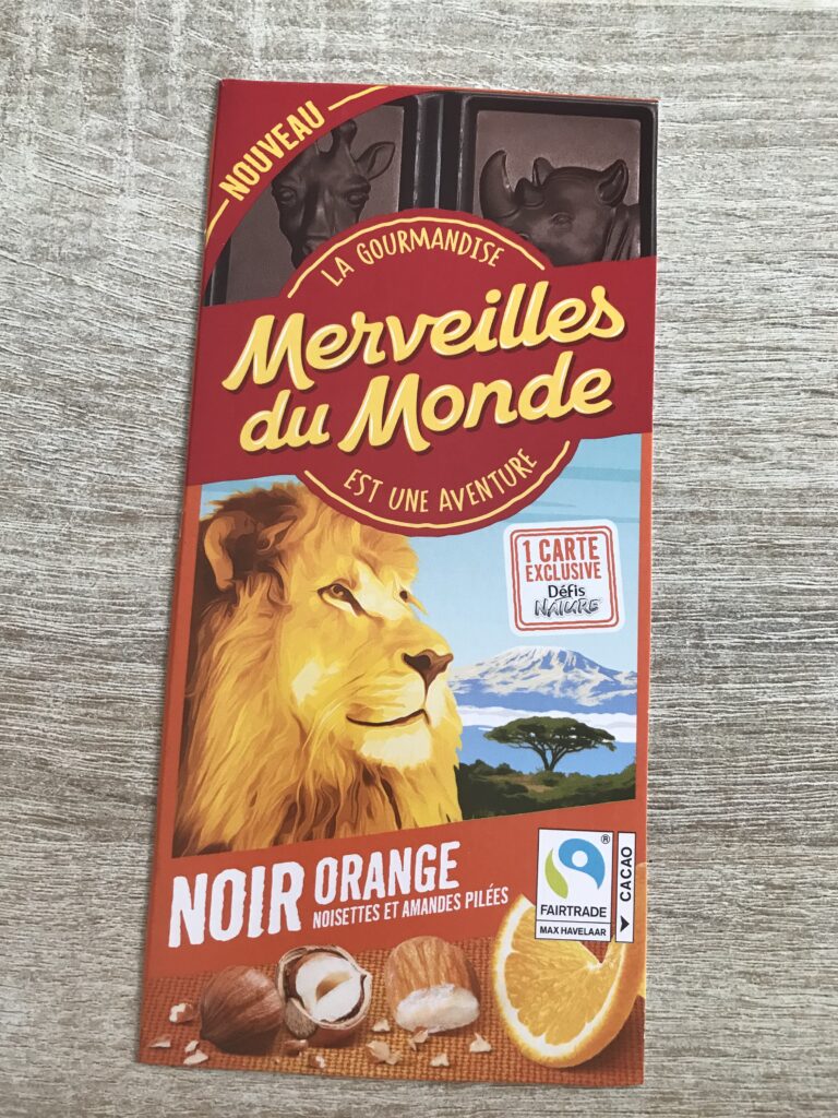Dos de la carte