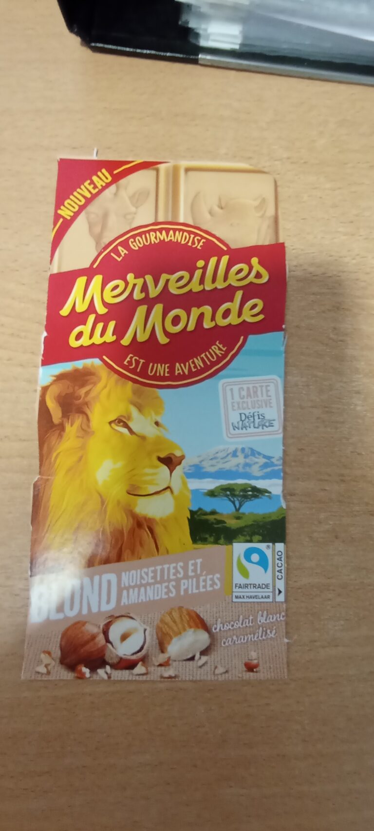 Dos de la carte