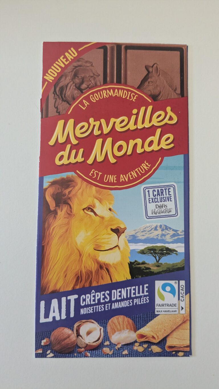 Dos de la carte